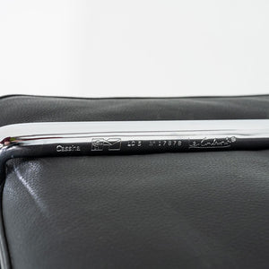 2006 LC3 Fauteuil Grand Confort Lounge Chair, Grand Modele by Le Corbusier, Pierre Jeanneret, Charlotte Perriand for Cassina in Chrome and Black Leather 1x Available