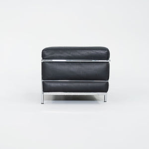 2006 LC3 Fauteuil Grand Confort Lounge Chair, Grand Modele by Le Corbusier, Pierre Jeanneret, Charlotte Perriand for Cassina in Chrome and Black Leather 1x Available