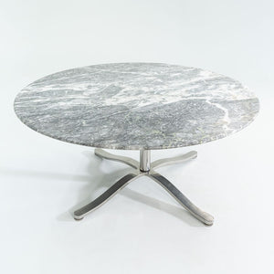 1990s Alpha Conference Table, Model TA.2.60M by Nicos Zographos for Zographos Designs in Polished Stainless Steel and Grey Marble