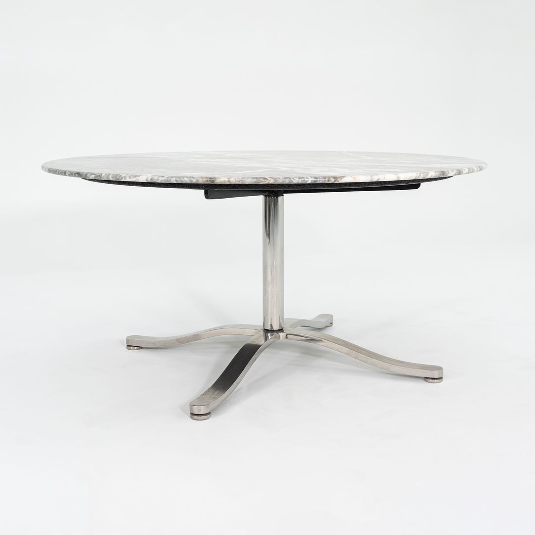 1990s Alpha Conference Table, Model TA.2.60M by Nicos Zographos for Zographos Designs in Polished Stainless Steel and Grey Marble