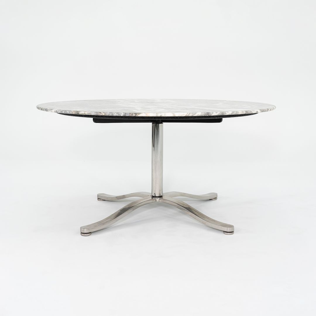 1990s Alpha Conference Table, Model TA.2.60M by Nicos Zographos for Zographos Designs in Polished Stainless Steel and Grey Marble