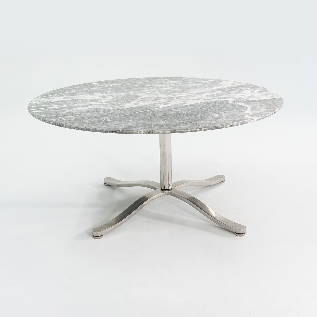 1990s Alpha Conference Table, Model TA.2.60M by Nicos Zographos for Zographos Designs in Polished Stainless Steel and Grey Marble