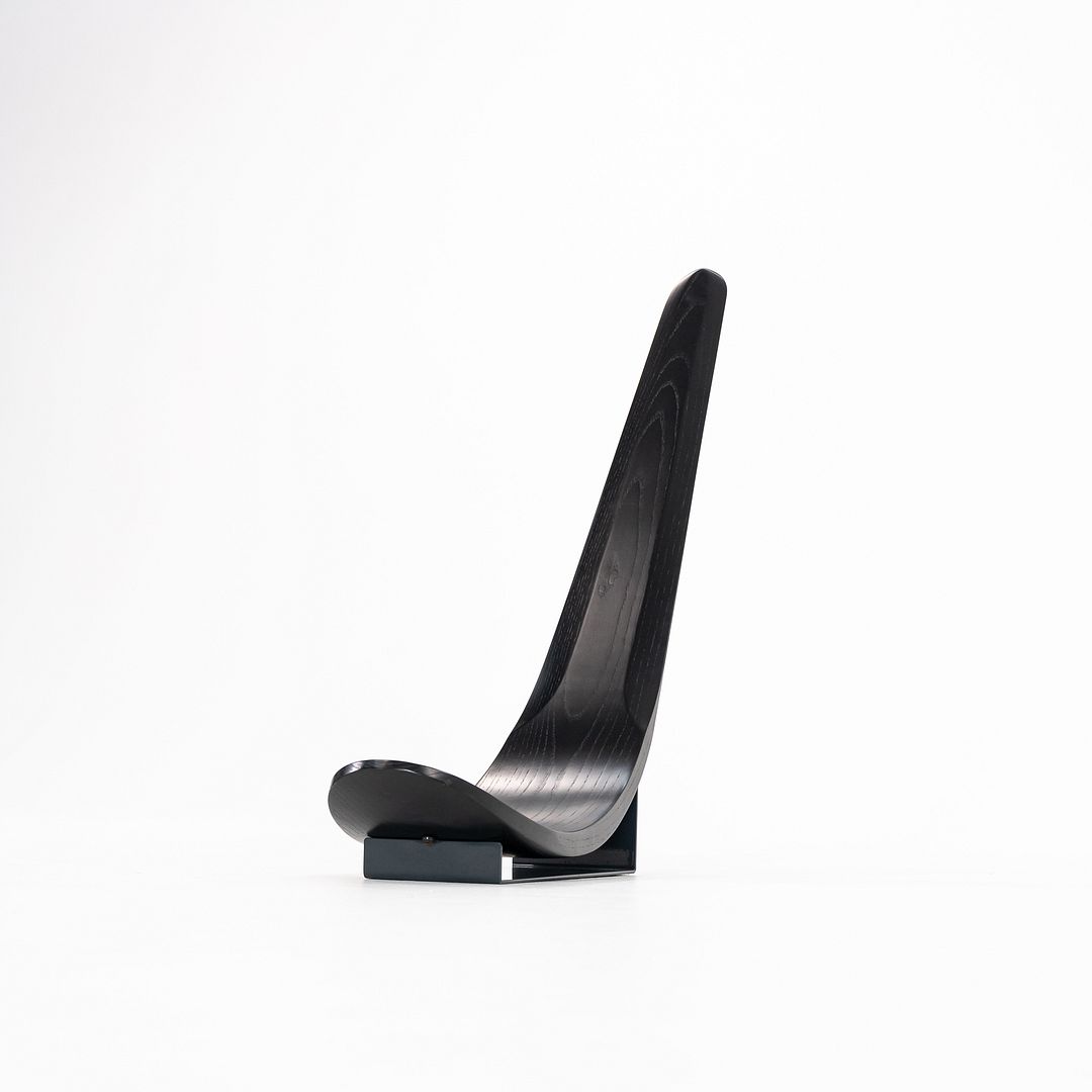 1991 Chip Chair by Carlo Mo for Tecno in Ebonized Oak and Enameled Steel