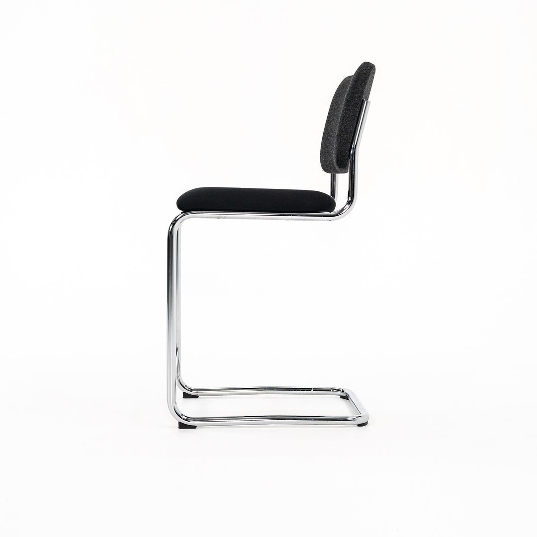 2019 Cesca Counter Stool 51CM by Marcel Breuer for Knoll in Chromed Steel and Fabric 3x Available