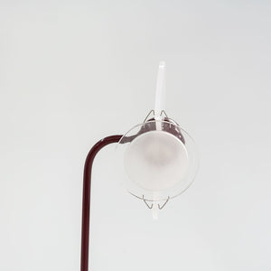 1980s Club 1195 Floor Lamp by Pier Giuseppe Ramella for Arteluce in Red and Grey 2x Available