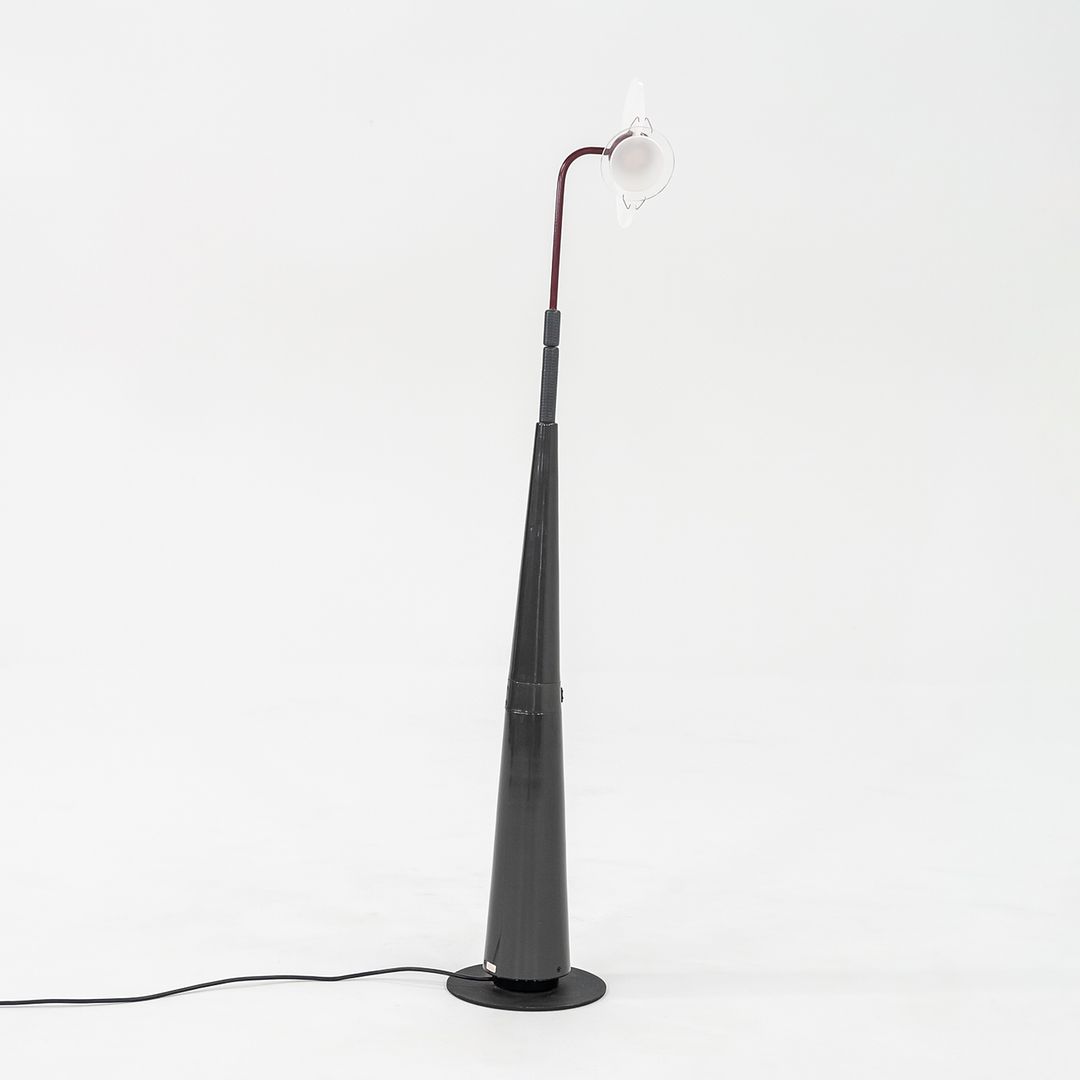 1980s Club 1195 Floor Lamp by Pier Giuseppe Ramella for Arteluce in Red and Grey 2x Available