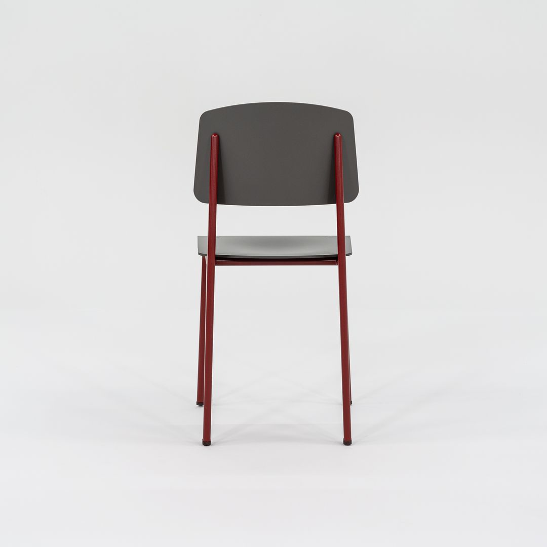 2023 Standard SP Chair by Jean Prouve for Vitra in Red and Grey Brand New 12+ Available