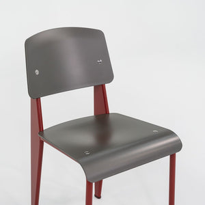 2023 Standard SP Chair by Jean Prouve for Vitra in Red and Grey Brand New 12+ Available