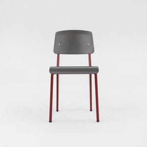 2023 Standard SP Chair by Jean Prouve for Vitra in Red and Grey Brand New 12+ Available