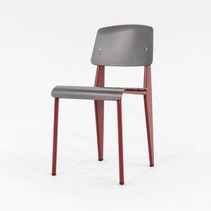 2023 Standard SP Chair by Jean Prouve for Vitra in Red and Grey Brand New 12+ Available