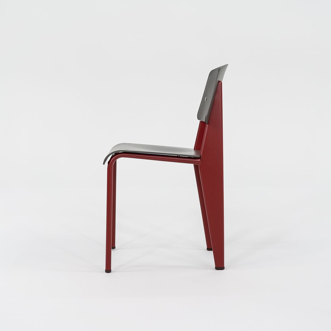 2023 Standard SP Chair by Jean Prouve for Vitra in Red and Grey Brand New 12+ Available