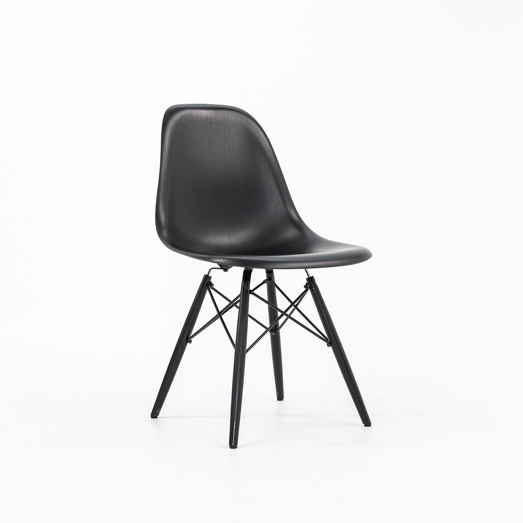 2019 DSW Side Chair with Dowel Base by Charles and Ray Eames for Herman Miller in Ebonized Wood 1x Available