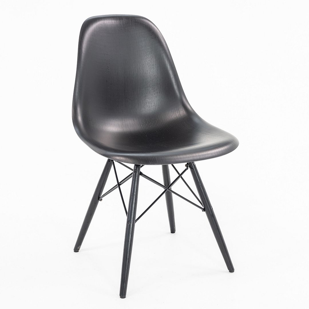 2019 DSW Side Chair with Dowel Base by Charles and Ray Eames for Herman Miller in Ebonized Wood 5x Available