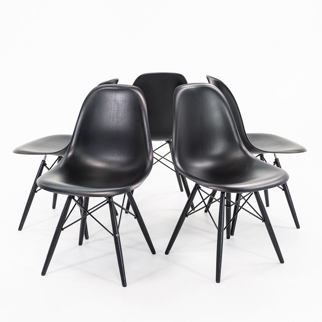 2019 DSW Side Chair with Dowel Base by Charles and Ray Eames for Herman Miller in Ebonized Wood 1x Available