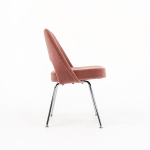 2022 Saarinen Executive Side Chair, Model 72C by Eero Saarinen for Knoll in Chromed Steel and Fabric Upholstery 2x Available
