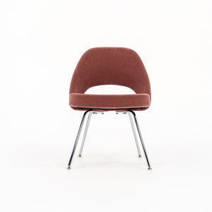 2022 Saarinen Executive Side Chair, Model 72C by Eero Saarinen for Knoll in Chromed Steel and Fabric Upholstery 2x Available