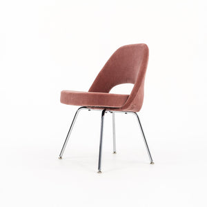2022 Saarinen Executive Side Chair, Model 72C by Eero Saarinen for Knoll in Chromed Steel and Fabric Upholstery 2x Available