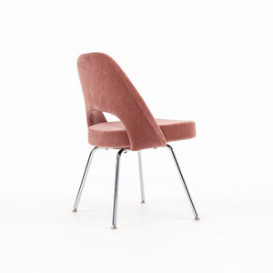 2022 Saarinen Executive Side Chair, Model 72C by Eero Saarinen for Knoll in Chromed Steel and Fabric Upholstery 2x Available