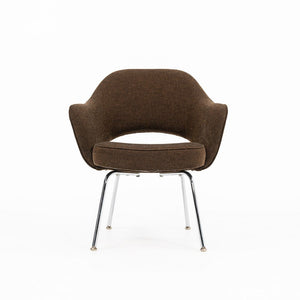 1970s Executive Desk Chair, Model 71 USB by Eero Saarinen for Knoll in Brown Fabric