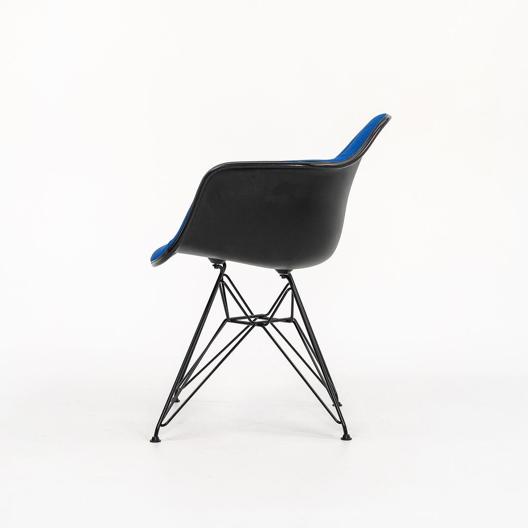 2016 DAR 'Eiffel' Arm Chair by Ray and Charles Eames for Herman Miller in Blue Fabric and Black Fiberglass 3x Available