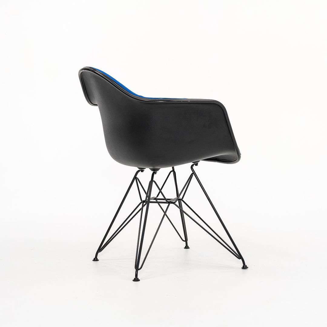 2016 DAR 'Eiffel' Arm Chair by Ray and Charles Eames for Herman Miller in Blue Fabric and Black Fiberglass 3x Available