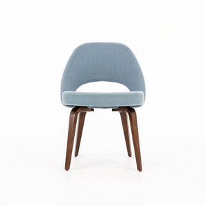 SOLD 2022 Armless Executive Chair, Model 72C by Eero Saarinen for Knoll in Blue Fabric 2x Available