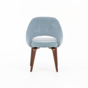 SOLD 2022 Armless Executive Chair, Model 72C by Eero Saarinen for Knoll in Blue Fabric 2x Available