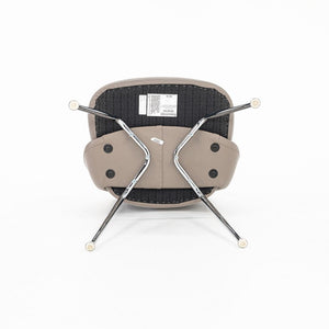 2010s Eero Saarinen for Knoll Armless Executive Side Chair Pebbled Grey Leather