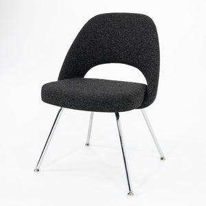2015 Eero Saarinen for Knoll Armless Executive Side Chair in Charcoal Hopsack