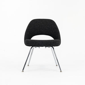 2015 Eero Saarinen for Knoll Armless Executive Side Chair in Charcoal Hopsack