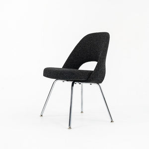2015 Eero Saarinen for Knoll Armless Executive Side Chair in Charcoal Hopsack