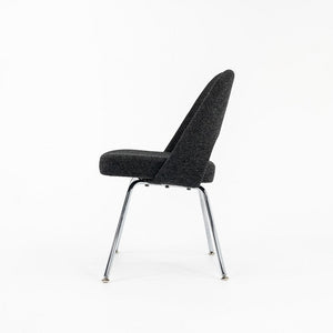 2015 Eero Saarinen for Knoll Armless Executive Side Chair in Charcoal Hopsack