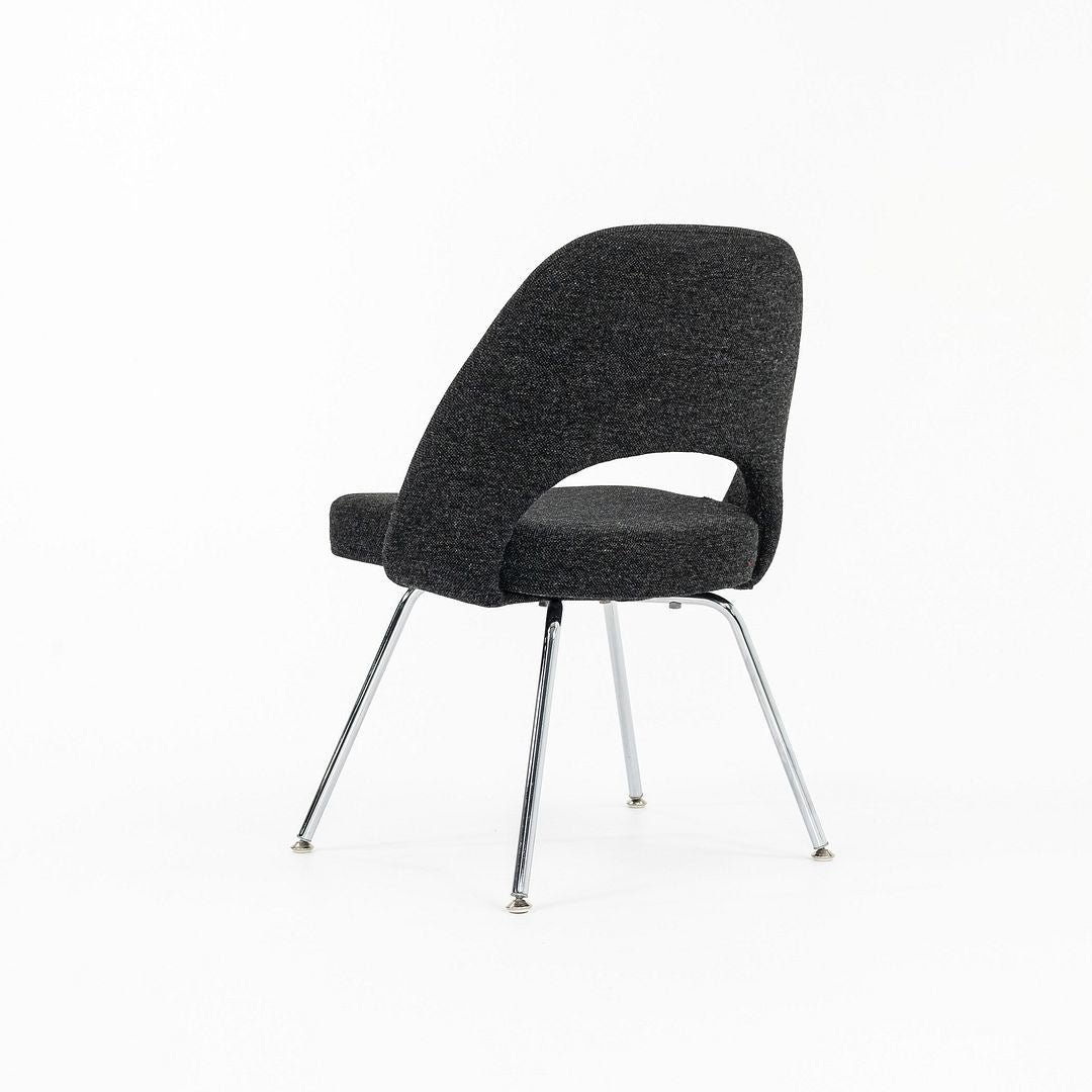 2015 Eero Saarinen for Knoll Armless Executive Side Chair in Charcoal Hopsack