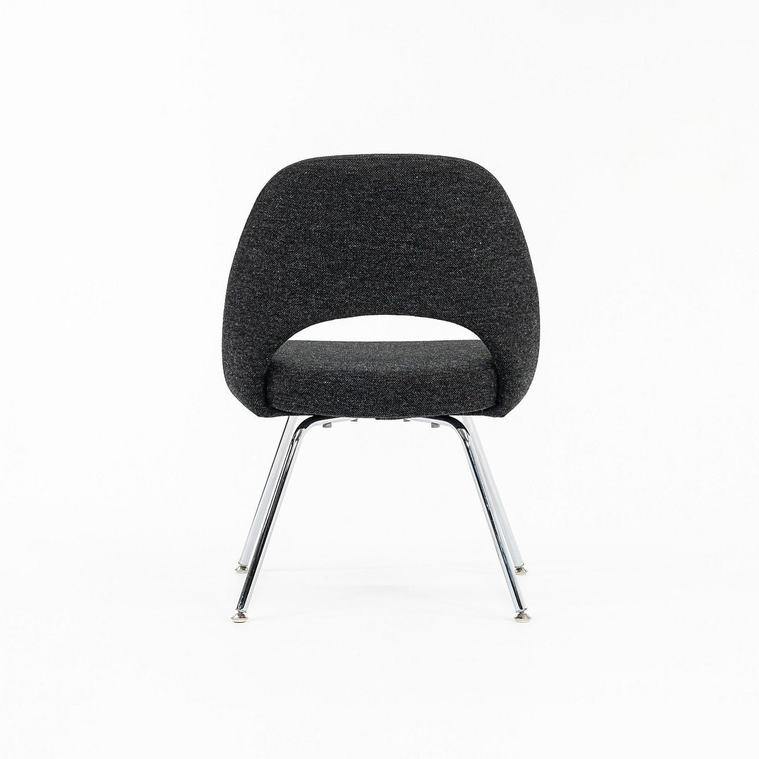 2015 Eero Saarinen for Knoll Armless Executive Side Chair in Charcoal Hopsack