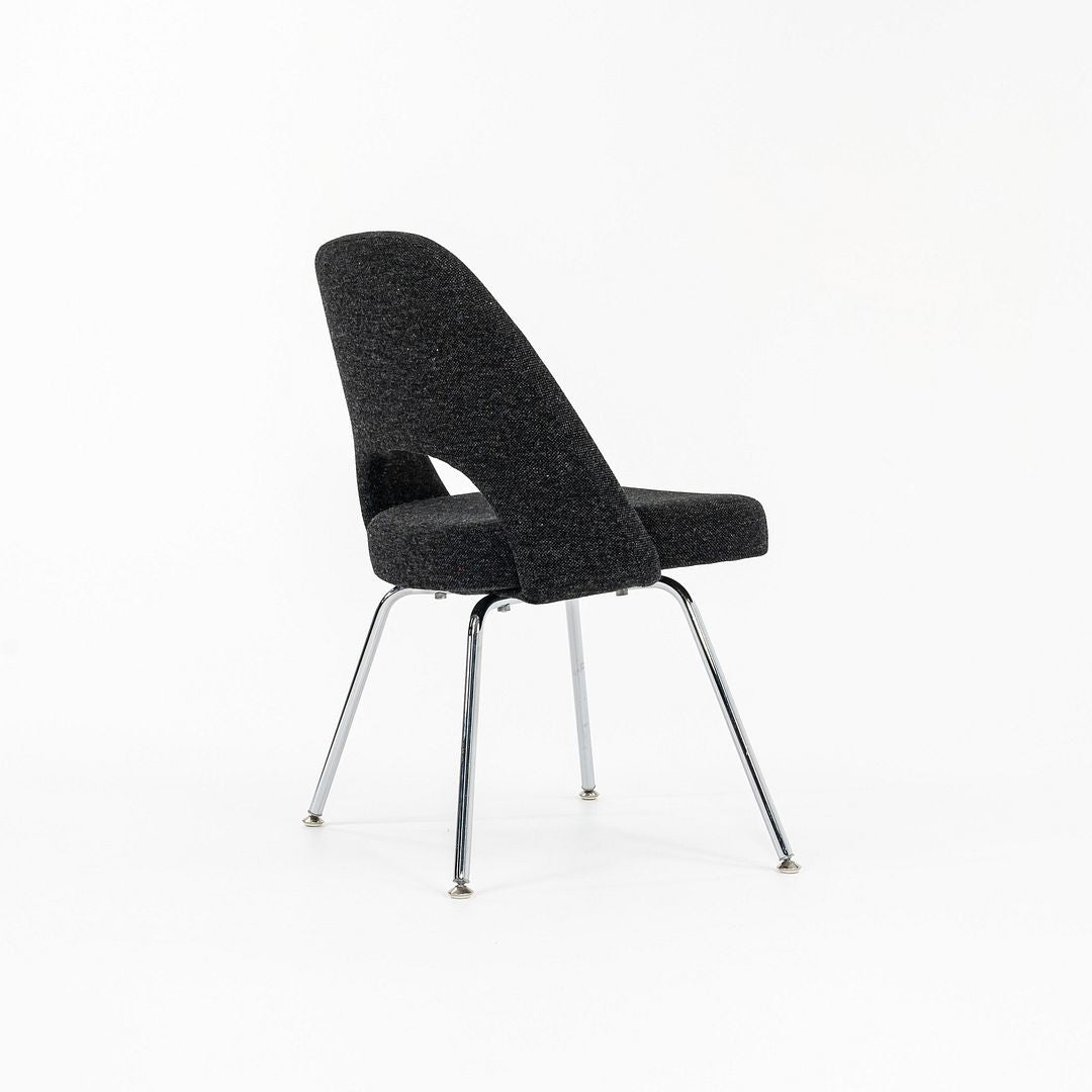 2015 Eero Saarinen for Knoll Armless Executive Side Chair in Charcoal Hopsack