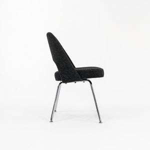 2015 Eero Saarinen for Knoll Armless Executive Side Chair in Charcoal Hopsack