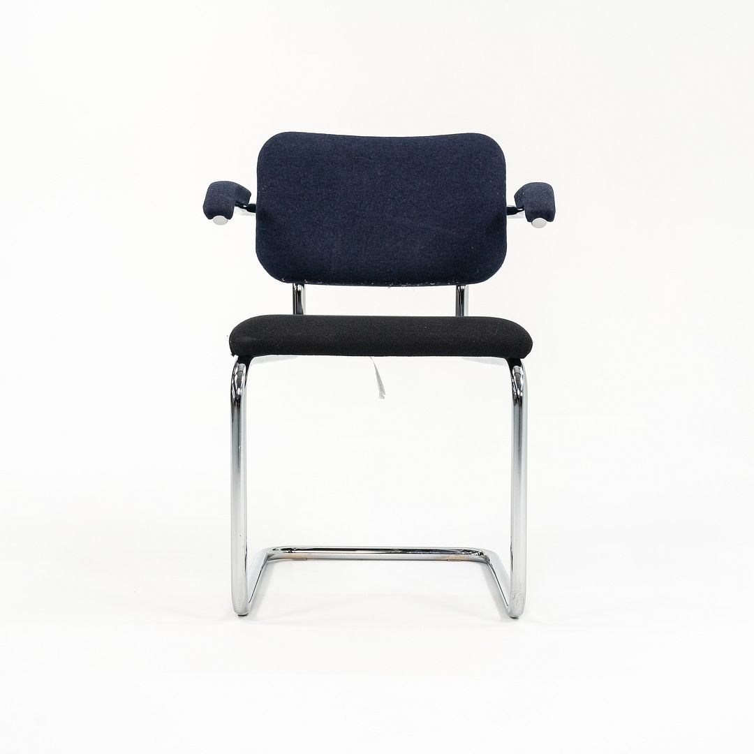 2018 Cesca Chair 50A by Marcel Breuer for Knoll in Blue and Black Fabric 12+ Available