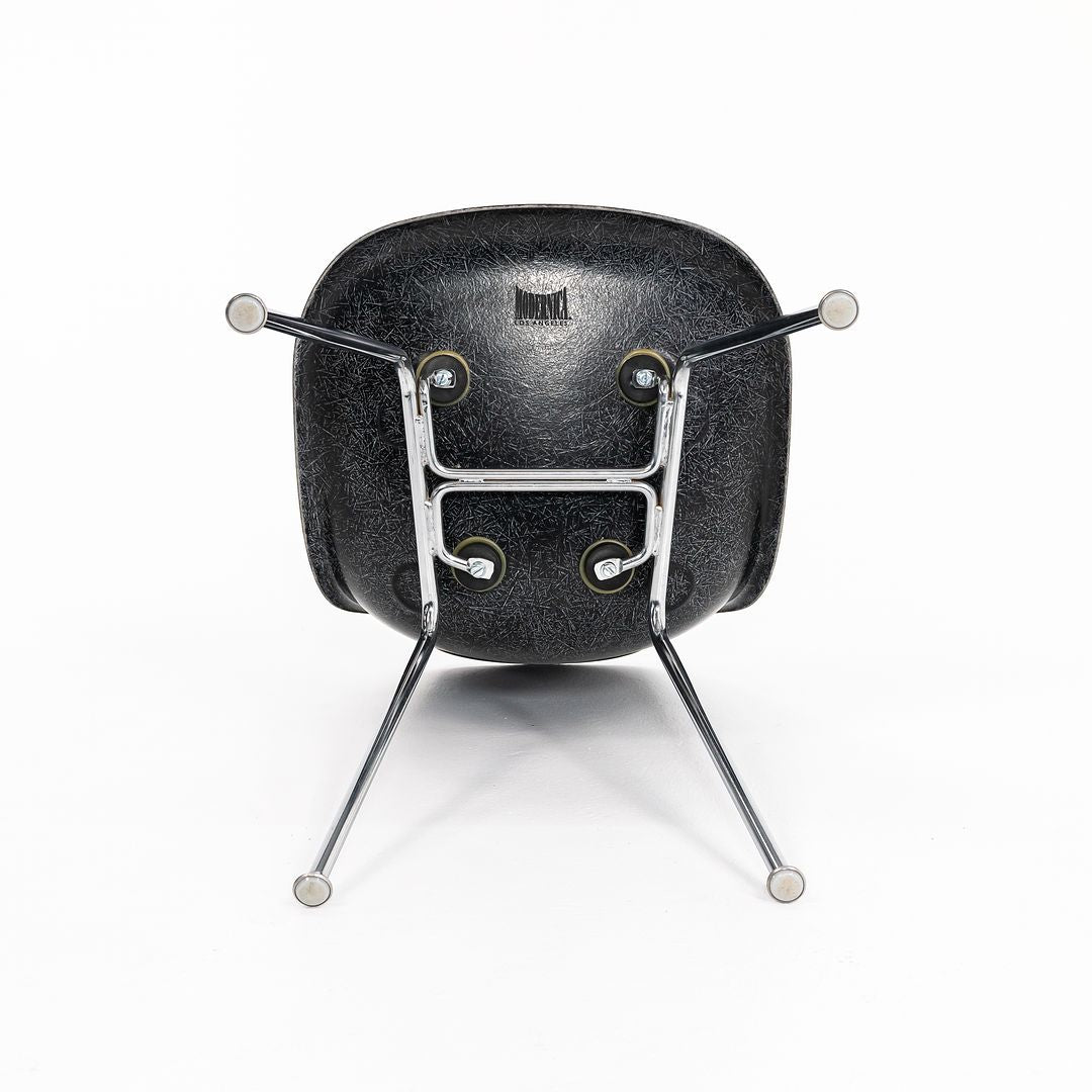 SOLD C. 2018 Modernica Fiberglass Dining / Side Shell Chair in Black with Chrome H Base 2x Available
