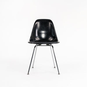 SOLD C. 2018 Modernica Fiberglass Dining / Side Shell Chair in Black with Chrome H Base 2x Available