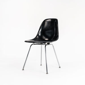 SOLD C. 2018 Modernica Fiberglass Dining / Side Shell Chair in Black with Chrome H Base 2x Available