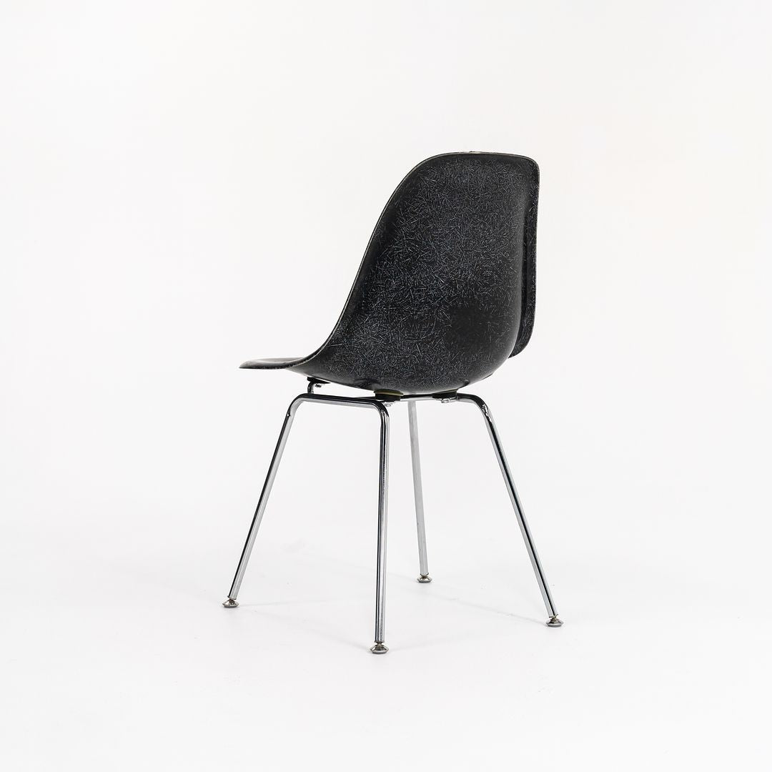 SOLD C. 2018 Modernica Fiberglass Dining / Side Shell Chair in Black with Chrome H Base 2x Available