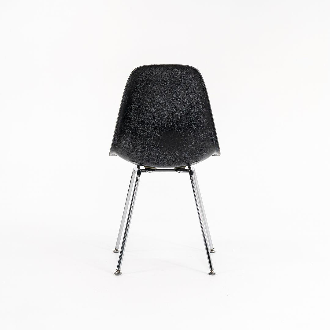 SOLD C. 2018 Modernica Fiberglass Dining / Side Shell Chair in Black with Chrome H Base 2x Available