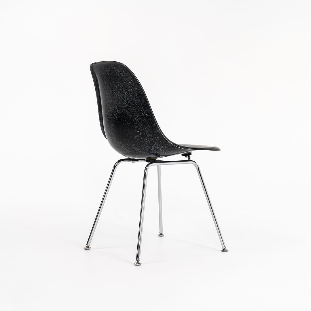 SOLD C. 2018 Modernica Fiberglass Dining / Side Shell Chair in Black with Chrome H Base 2x Available