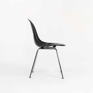 SOLD C. 2018 Modernica Fiberglass Dining / Side Shell Chair in Black with Chrome H Base 2x Available