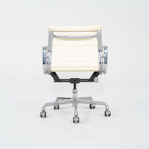 2007 Herman Miller Eames Aluminum Group Management Desk Chair in Ivory Leather 8x Available