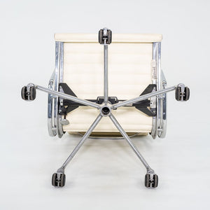 2007 Herman Miller Eames Aluminum Group Management Desk Chair in Ivory Leather 8x Available