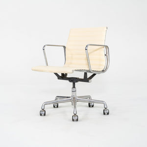 2007 Herman Miller Eames Aluminum Group Management Desk Chair in Ivory Leather 8x Available