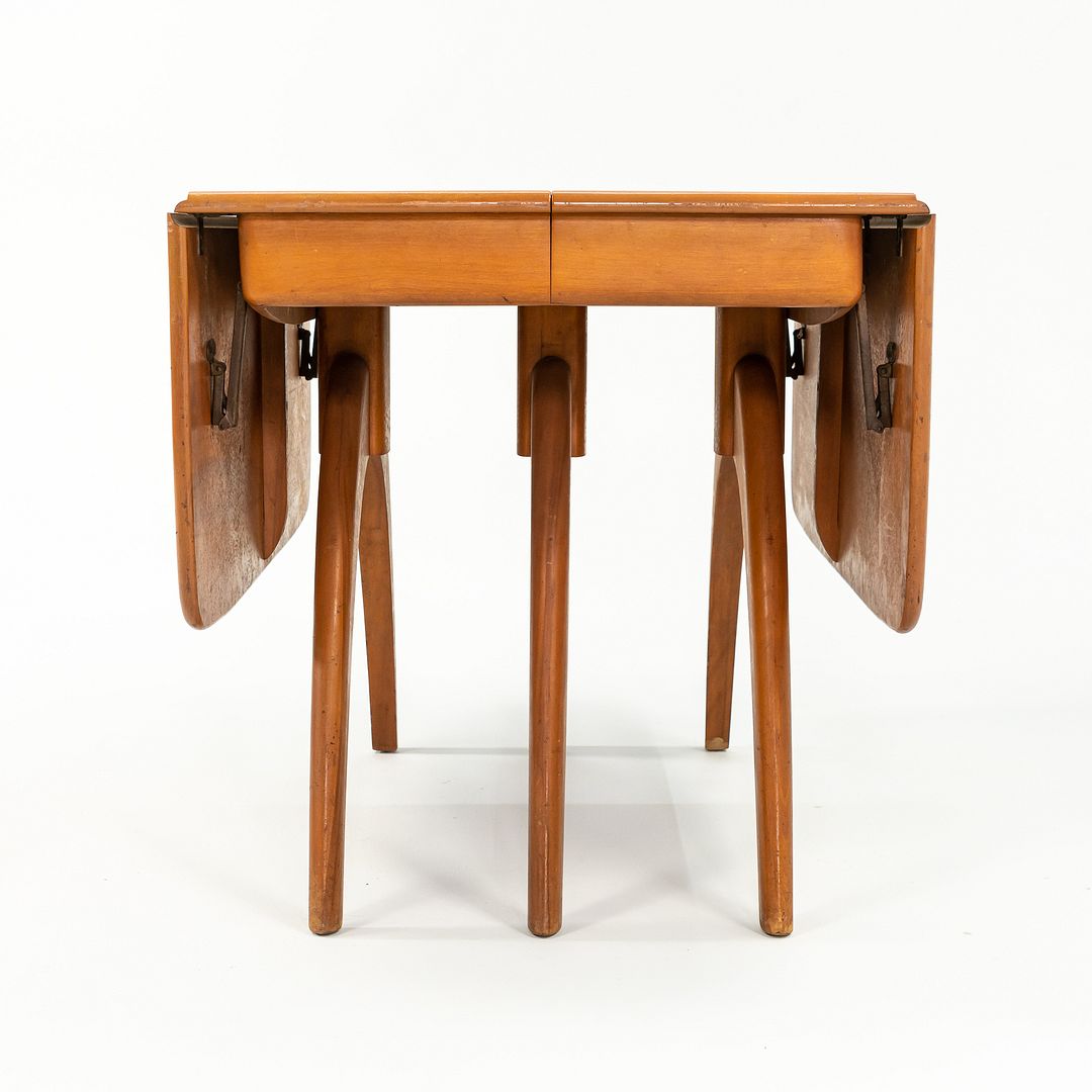 1950s Heywood Wakefield Drop-Leaf Butterfly Dining Table Made of Solid Birch