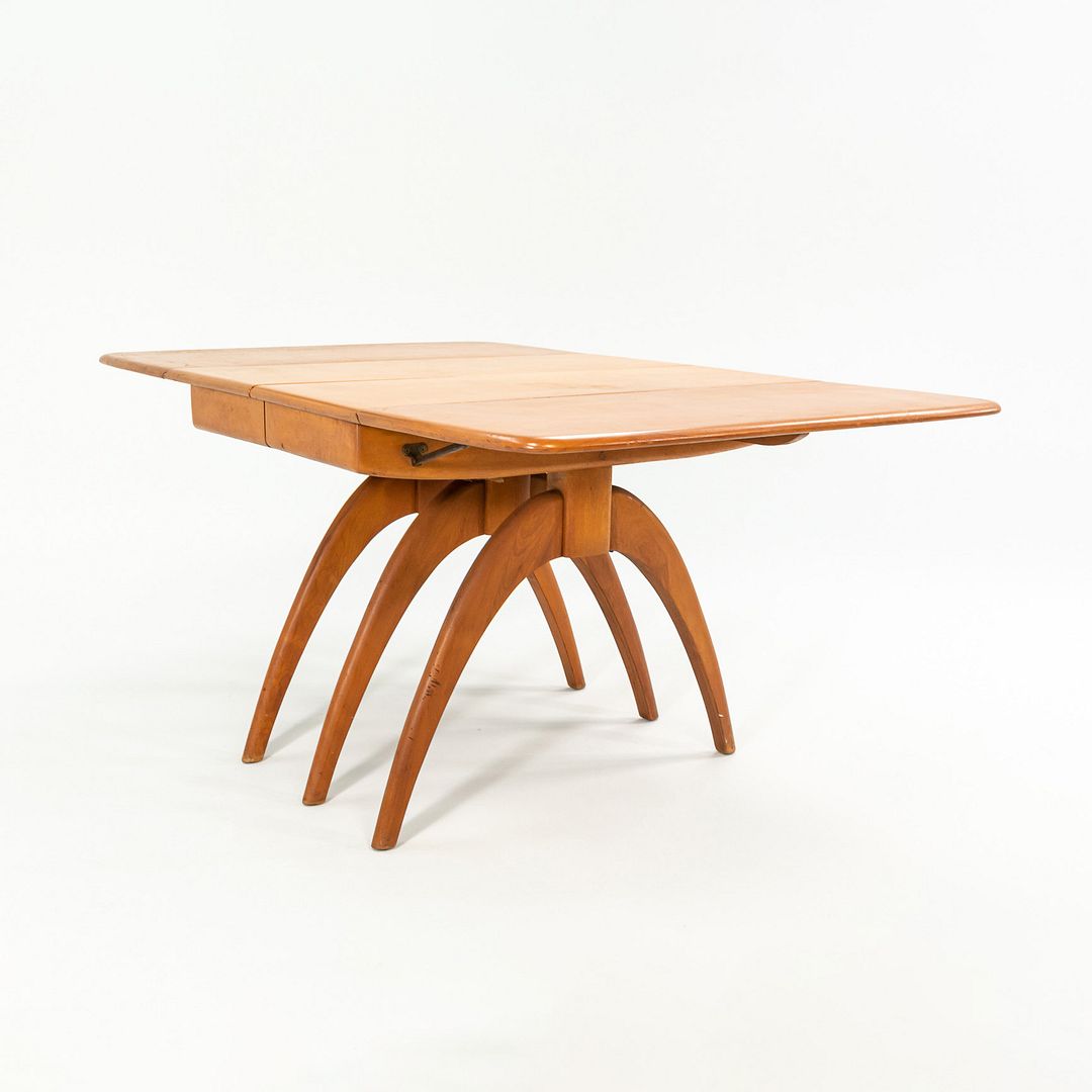 1950s Heywood Wakefield Drop-Leaf Butterfly Dining Table Made of Solid Birch