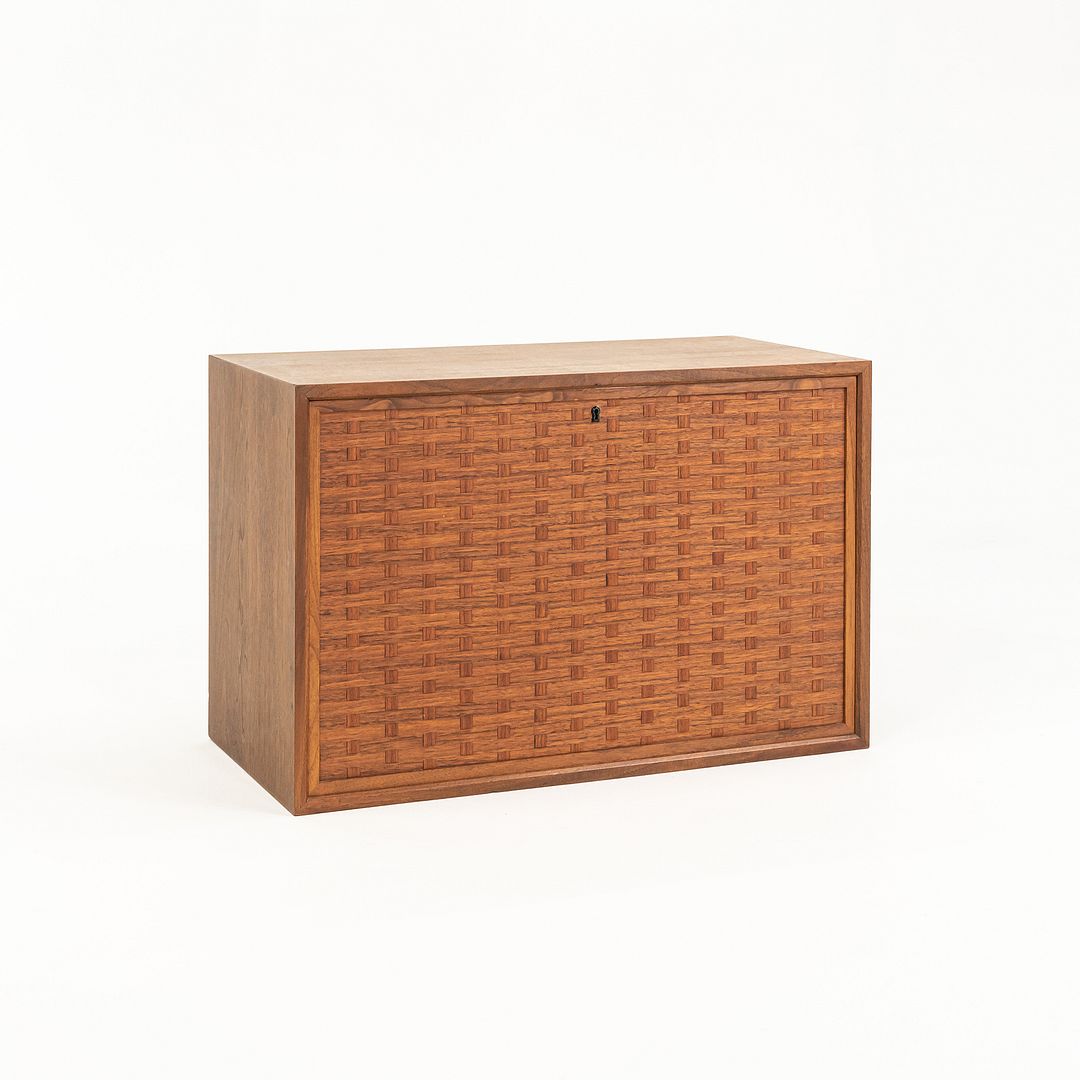 1960s Royal System Walnut Basketweave Modular Cabinets by Poul Cadovius 2x Avail